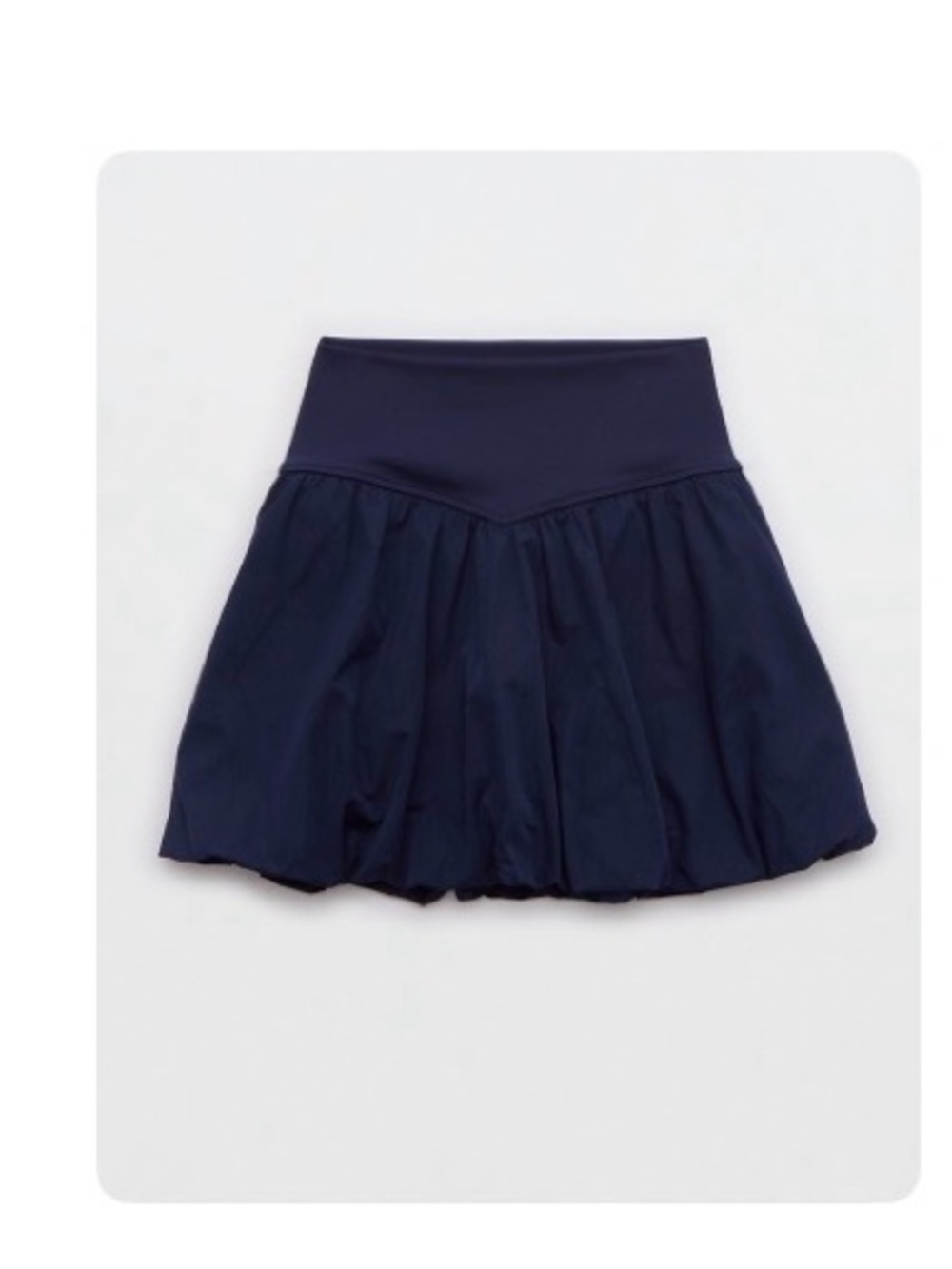Aerie Navy Bubble Hem Skort